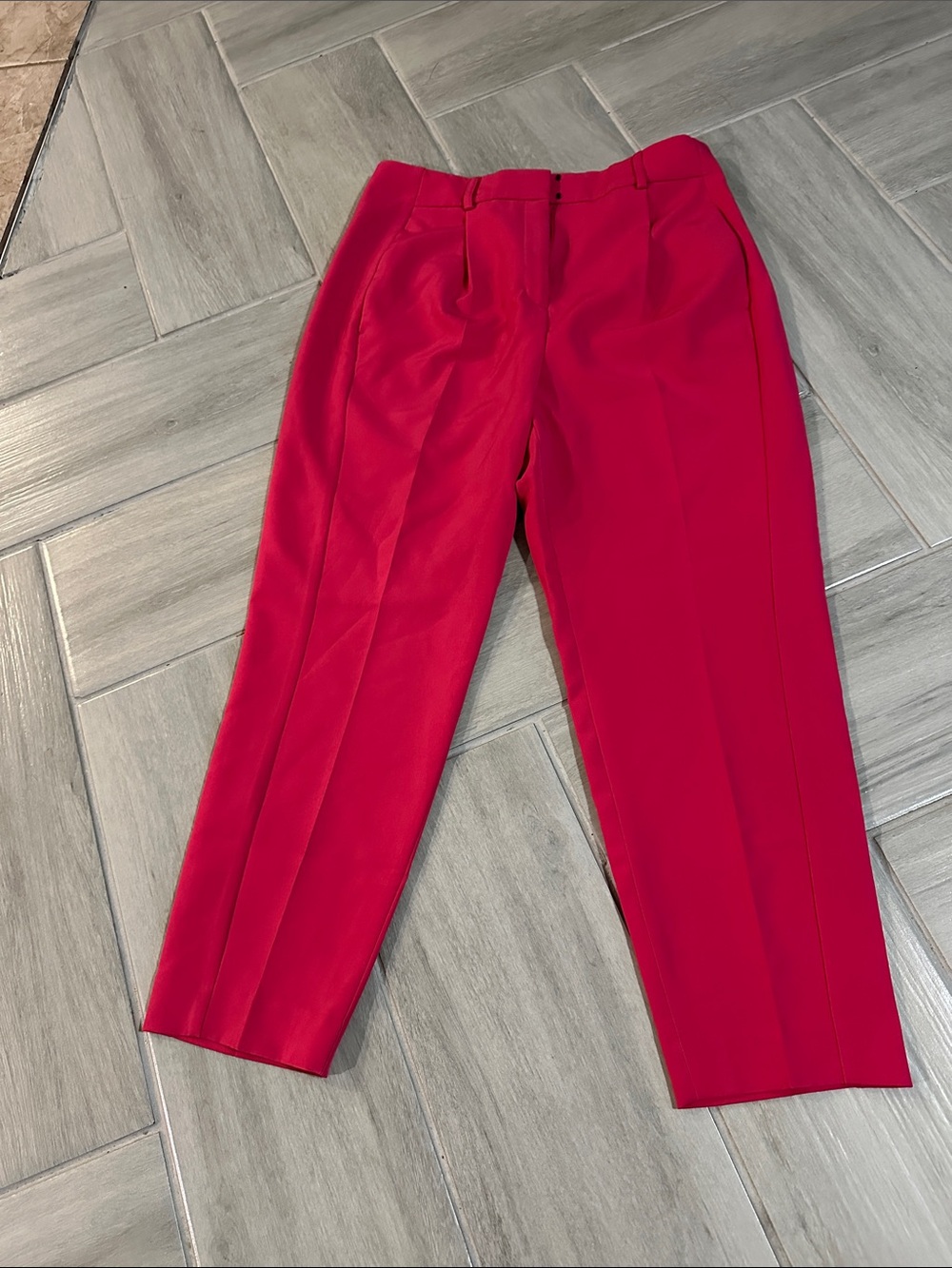 Express Bright Hot Pink Straight-Leg Dress professional work date night Pants